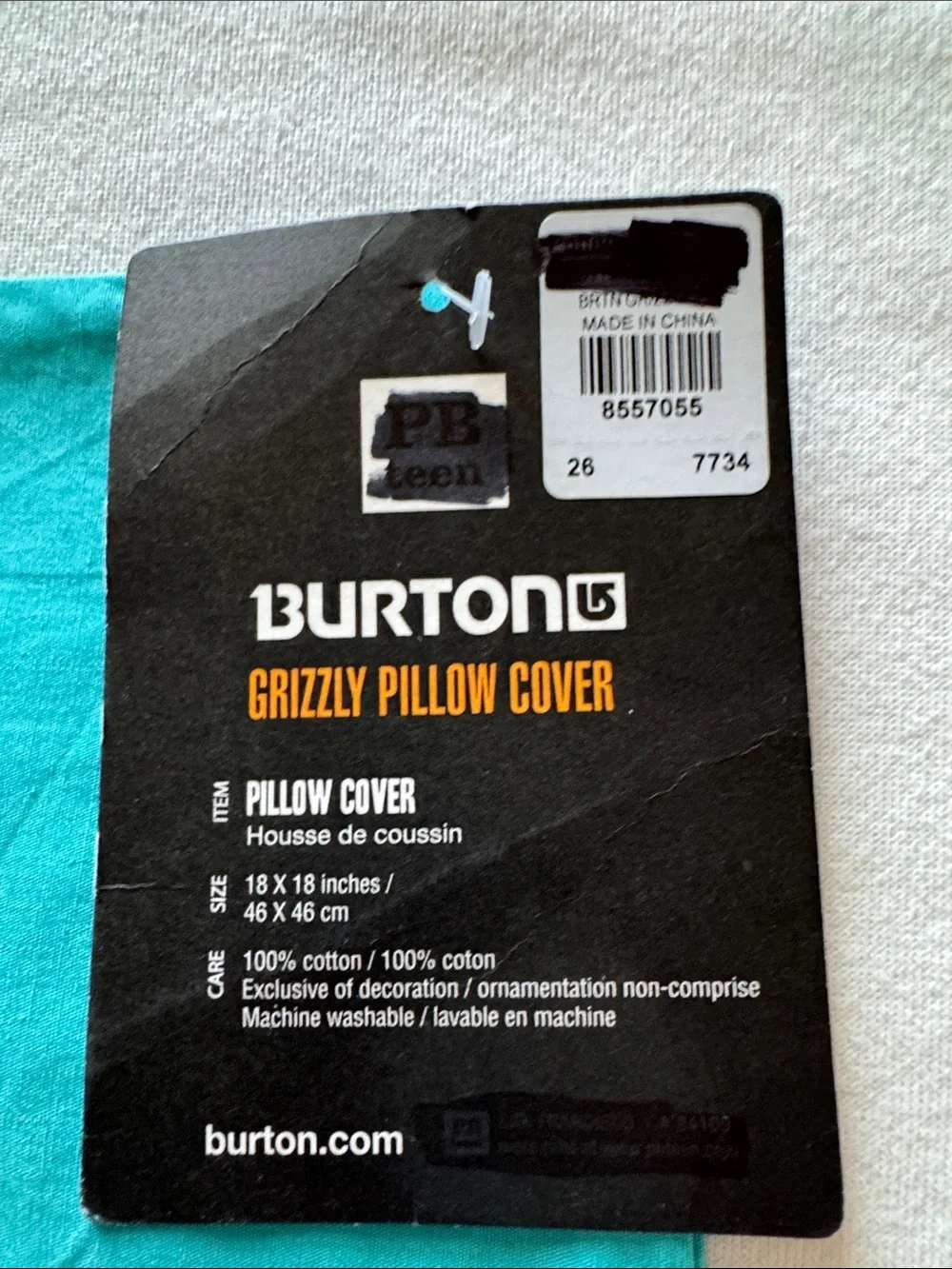 Burton Grizzly Pillow Cover